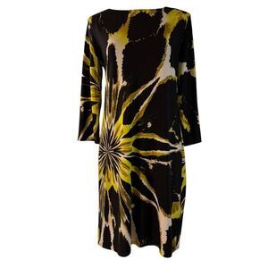Gorgeous Black and Yellow Long Sleeve Dress in ladies Size 8.